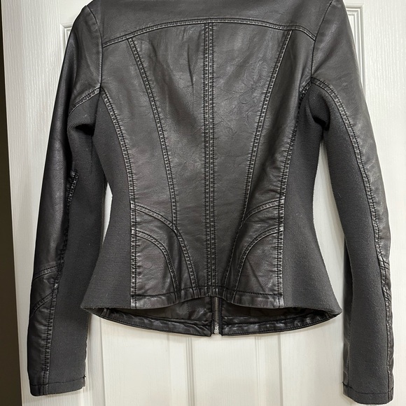XS LA Coalition faux leather, mixed media jacket. - Picture 2 of 7